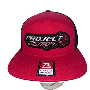 SRT Hellcat Project Torque Red & Black Snapback Hat Trucker Mesh Cap